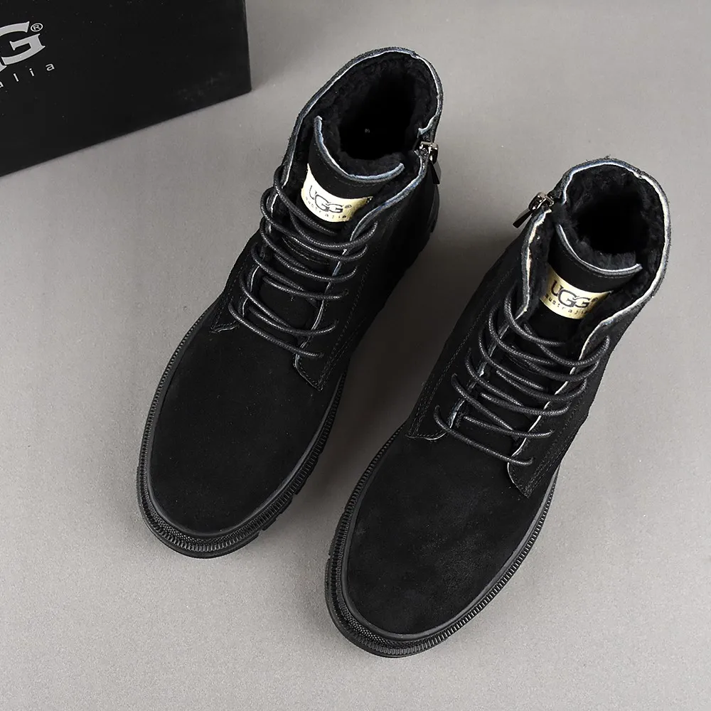 PP520👟👟👟【ugg】The upper is made of waterproof nubuck, real wool lining, and non-slip rubber sole. Warm and comfortable, a must-have in winter! Men's size 38-44 (custom-made size 45 is non-refundable).
